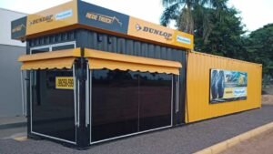 dunlop oferece loja container nas estradas do Brasil
