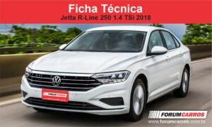 Ficha Técnica do Volkswagen Jetta R-Line 250 1.4 TSi 2018 Turbo