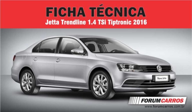 Ficha Técnica do Volkswagen Jetta Trendline 1.4 TSi Tiptronic 2016 Turbo