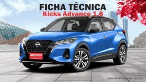 Ficha Técnica do Nissan Kicks Advance 1.6 Automático