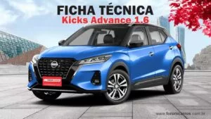 Ficha Técnica do Nissan Kicks Advance 1.6 Automático