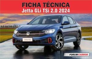 Ficha Técnica VW Jetta GLI TSi 2024 Turbo