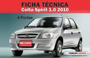 Ficha Técnica do Chevrolet Celta Spirit 1.0 2010 4 portas