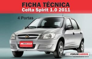 Ficha Técnica do Chevrolet Celta Spirit 1.0 2011 4 portas