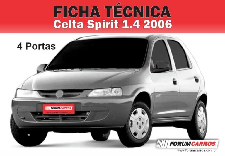 Ficha Técnica do Chevrolet Celta Spirit 1.4 2006 4 portas