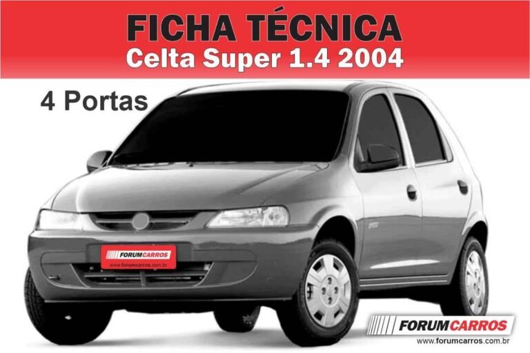 Ficha Técnica do Chevrolet Celta Super 1.4 2004 4 portas