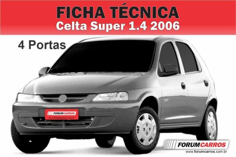 Ficha Técnica do Chevrolet Celta Super 1.4 2006 4 portas