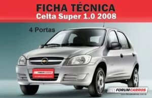 Ficha Técnica do Chevrolet Celta Super 2008 4 Portas