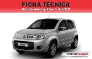 Ficha Técnica do Fiat Uno Economy Flex 1.4 2012