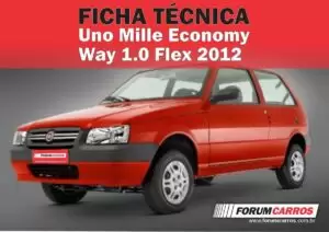 Ficha Técnica do Fiat Uno Mille Economy Way 1.0 Flex 2012