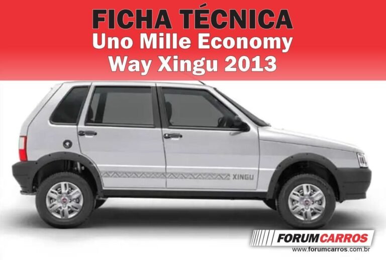 Ficha Técnica do Fiat Uno Mille Economy Way Xingu 1.0 2013