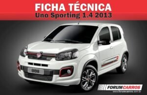 Ficha Técnica do Fiat Uno Sporting 1.4 2013