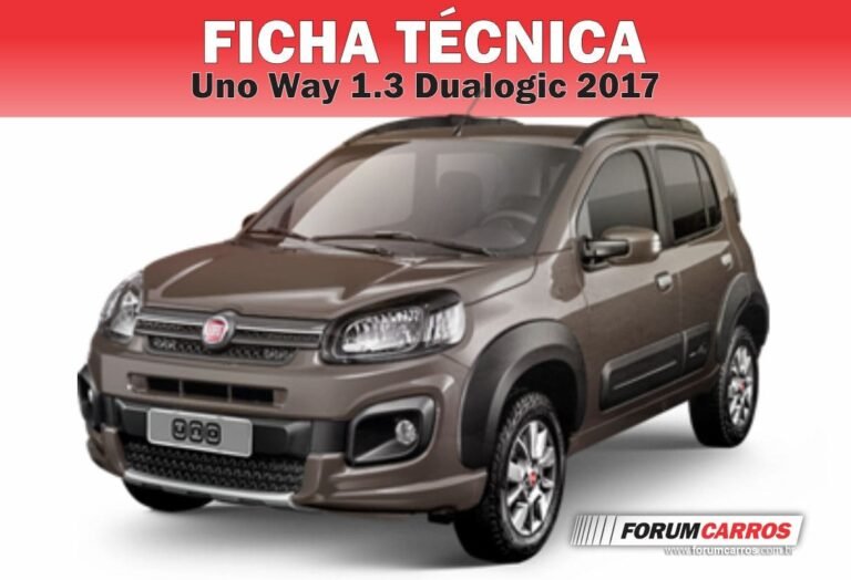 Ficha Técnica do Fiat Uno Way 1.3 Dualogic 2017
