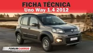 Ficha Técnica do Fiat Uno Way 1.4 2012