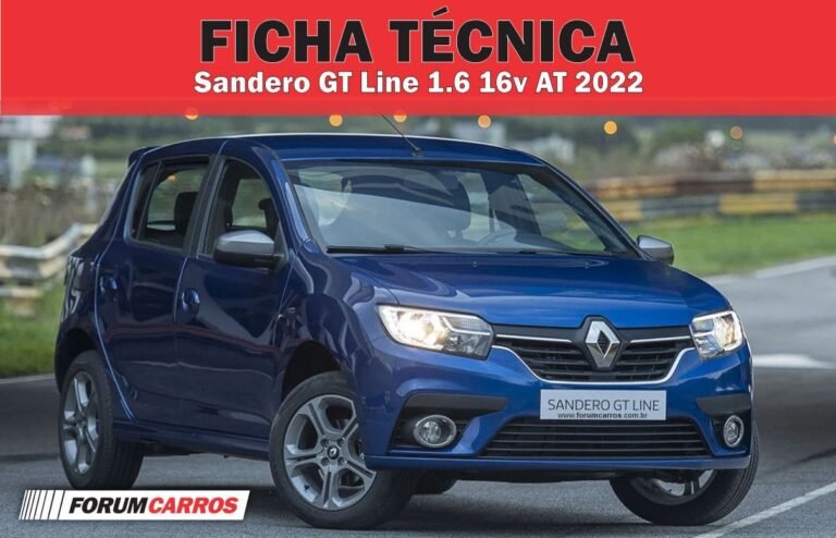 Ficha Técnica do Renault Sandero GT Line 1.6 2022