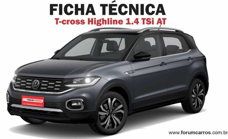 Ficha Técnica do Vw T-cross Highline 1.4 Automático