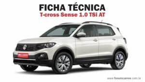 Ficha Técnica do Volkswagen T-cross Sense TSI Automático