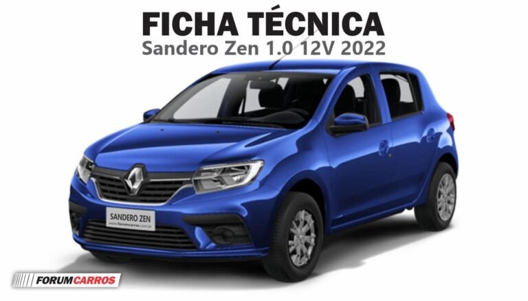 Ficha Técnica do Renault Sandero Zen 1.0 12V 2022