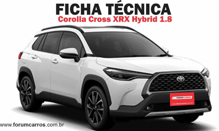 Ficha Técnica do Toyota Corolla Cross XRX Hybrid 1.8