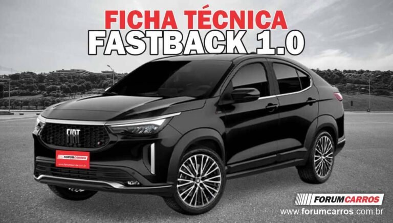 Ficha Técnica do Fiat FASTBACK 1.0. Especificações, motor, consumo, preço, intens de série