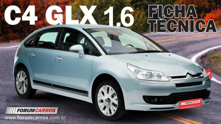 Ficha Técnica do Citroen C4 GLX 1.6. Especificações, Desempenho, Preço, Motor, Cambio, Itens