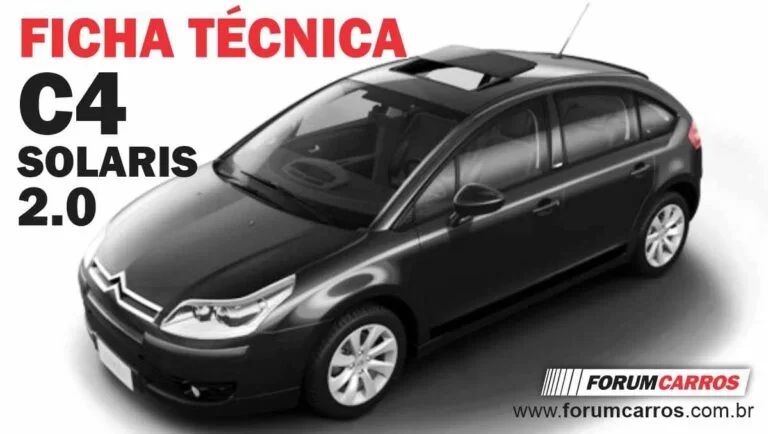 Ficha Técnica do Citroen C4 Solaris 2.0. Especificações, Desempenho, Preço, Motor, Cambio, Itens