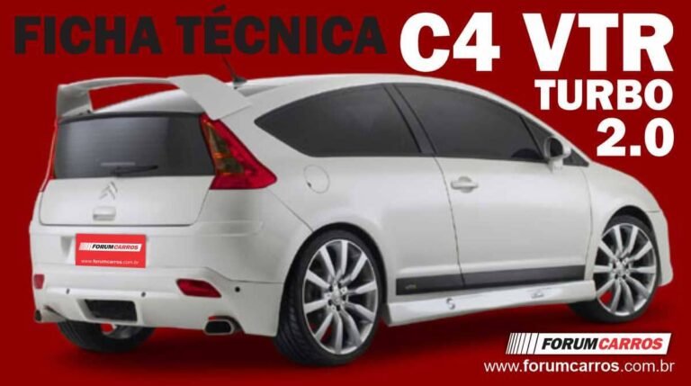 Ficha Técnica do Citroen C4 VTR TURBO 2.0. Especificações, Desempenho, Preço, Motor, Cambio, Itens