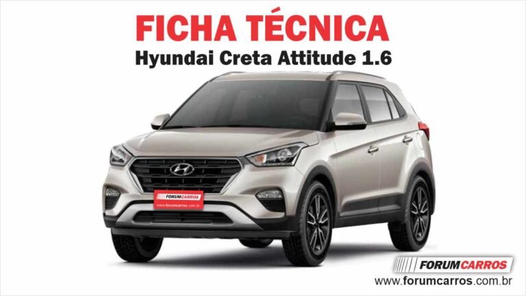 Ficha Técnica do Hyundai Creta Attitude 1.6 Manual