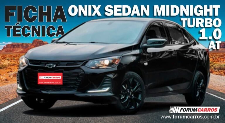 Ficha Tecnica do Chevrolet Onix Sedan Midnight Turbo Automático