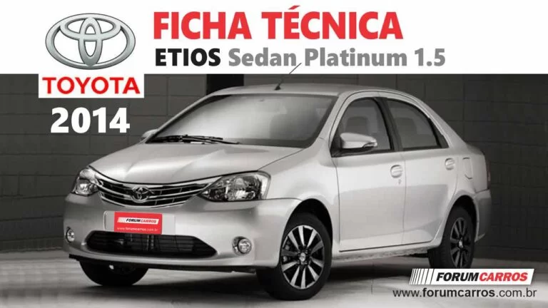 Ficha Técnica do Toyota Etios Sedan Platinum 1.5 2014 Manual