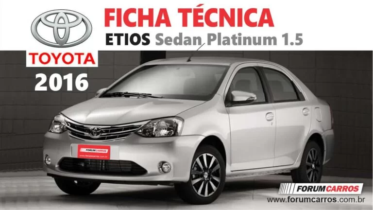 Ficha Técnica do Toyota Etios Sedan Platinum 1.5 2016