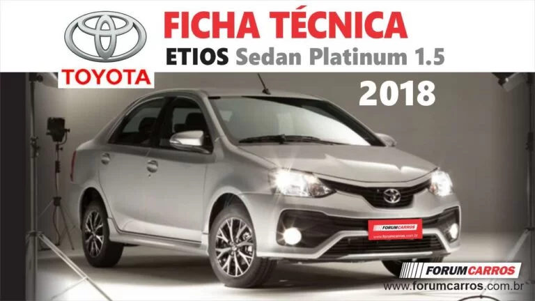 Ficha Técnica do Toyota Etios Sedan Platinum 2018