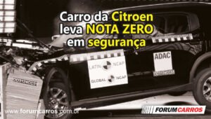 Carro da Citroen no Brasil ganha “Nota Zero” em segurança