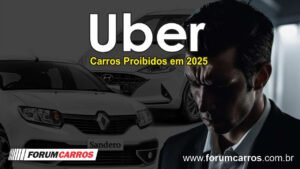 Carros proibidos de fazer Uber Black e Comfort em 2025