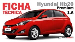 Ficha Tecnica do Hyundai Hb20 Premium 1.6 16v 2013 a 2015