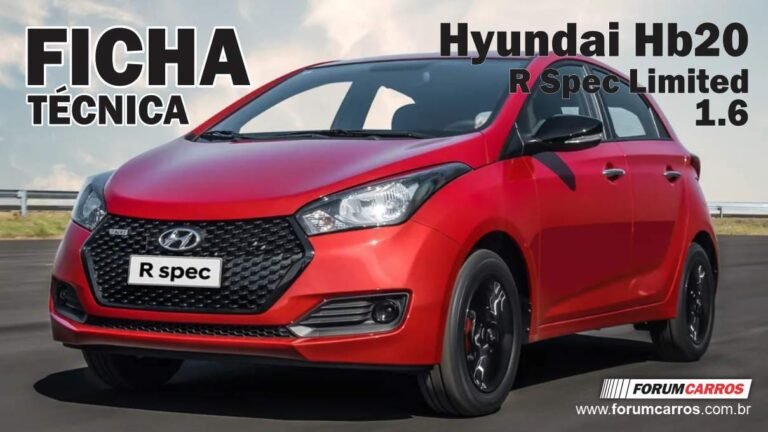 Ficha Tecnica do Hyundai Hb20 R Spec Limited 1.6 16v