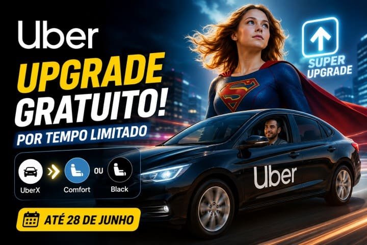 Uber libera upgrade gratuito em corridas por tempo limitado