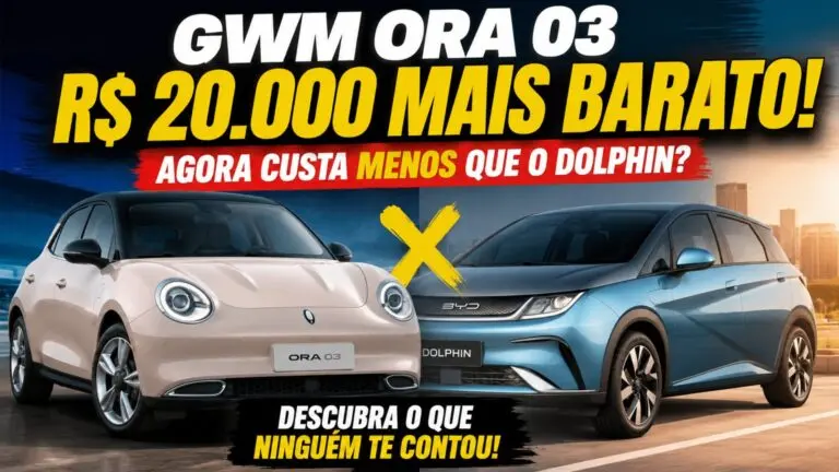 GWM Ora 03 supera o BYD Dolphin com desconto de R$ 20 mil e entra na briga dos elétricos mais baratos